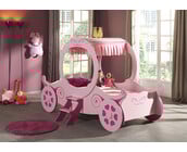 Autobed Koets Roze Princess Kate   - 90 x 200