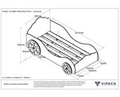 Autobed Roze Princess Pinky - 90 x 200