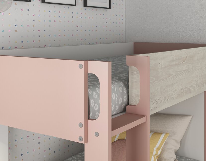 Stapelbed Jules Roze met kast en 2 lades