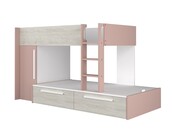 Stapelbed Jules Roze met kast en 2 lades