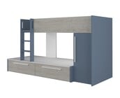 Stapelbed Jules blauw met kast en 2 lades