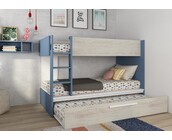 Stapelbed Jules blauw met slaaplade