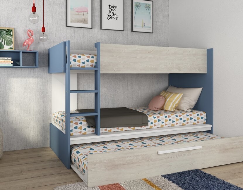 Stapelbed Jules blauw met slaaplade