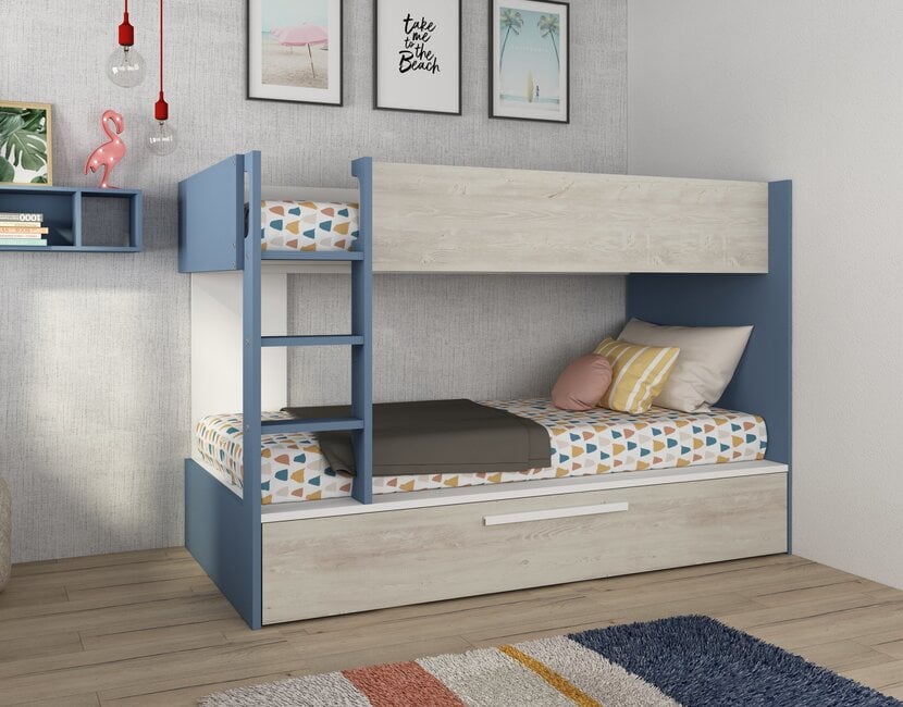 Stapelbed Jules blauw met slaaplade