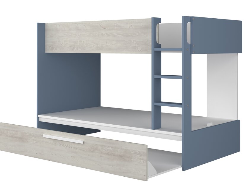 Stapelbed Jules blauw met slaaplade