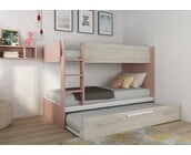 Stapelbed Jules roze met slaaplade