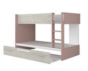 Stapelbed Jules roze met slaaplade