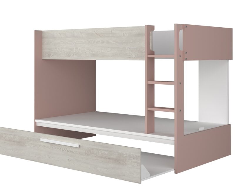 Stapelbed Jules roze met slaaplade