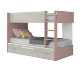 Stapelbed Jules roze met slaaplade