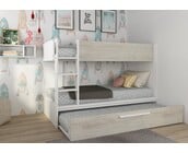 Stapelbed Jules grijs eiken met slaaplade