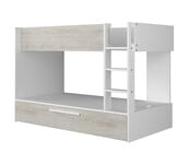 Stapelbed Jules grijs eiken met slaaplade