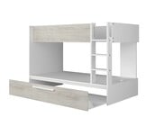 Stapelbed Jules grijs eiken met slaaplade