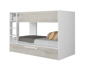 Stapelbed Jules grijs eiken met slaaplade