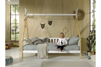 Bedbank Tipi - wit/naturel
