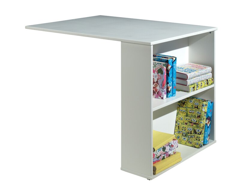 Halfhoogslaper Charlotte met extra kasten - Wit