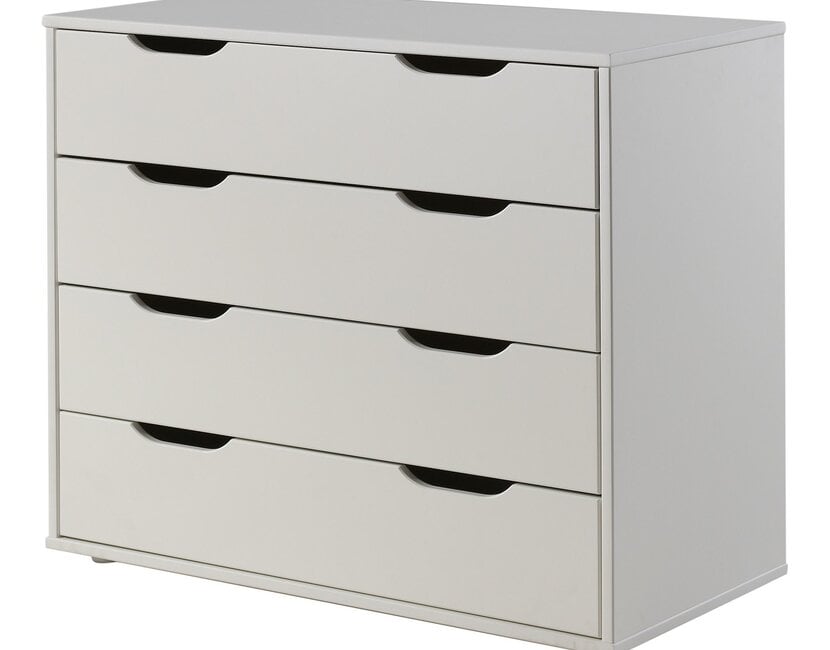 Halfhoogslaper Charlotte met extra kasten - Wit