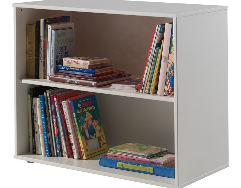 Halfhoogslaper Charlotte met extra kasten - Wit