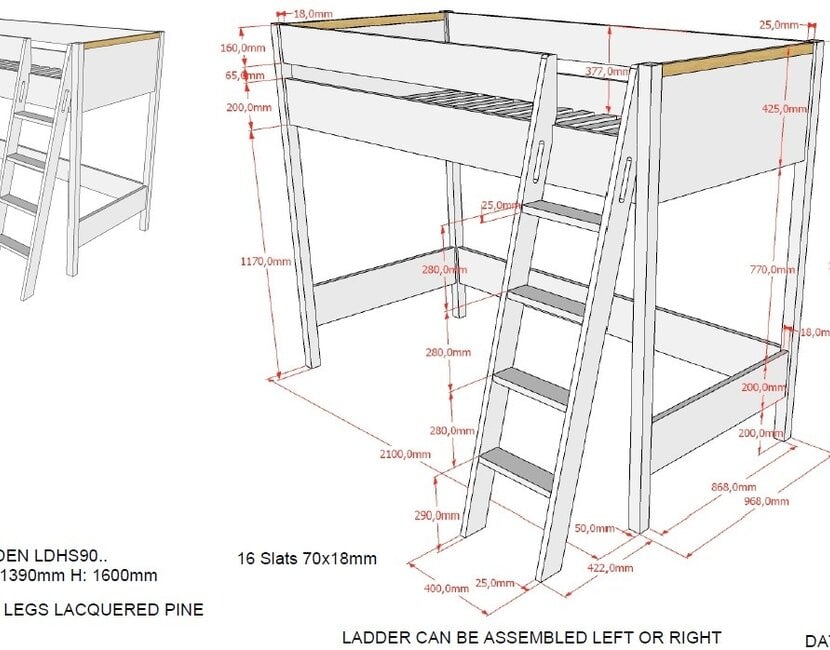Hoogslaper Londen Antraciet