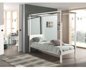 Hemelbed Charlotte - Wit - 90x200 - incl. gordijnenset Amori