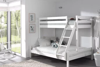 3 persoons stapelbed Martin - Wit - 140x200