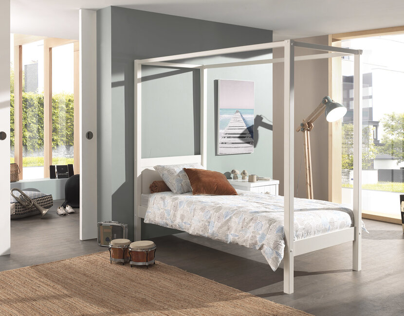 Hemelbed Wit PINO - 90x200