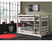 Stapelbed Wit PINO  - 140 cm hoog