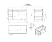 Stapelbed Wit PINO  - 140 cm hoog