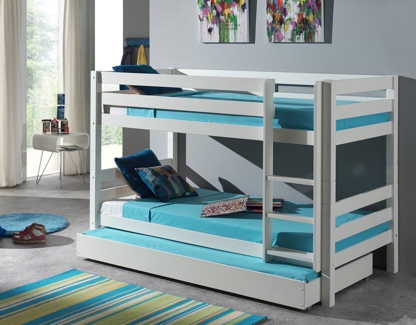 Stapelbed Wit PINO  - 140 cm hoog