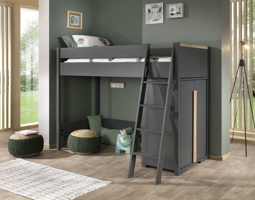 Hoogslaper Londen Antraciet