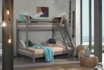 3 persoons stapelbed Martin Grijs - 140x200