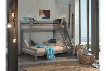 3 persoons stapelbed Martin Grijs - 140x200