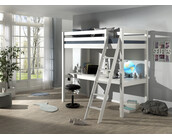 Hoogslaper met bureau Wit PINO - 90x200cm