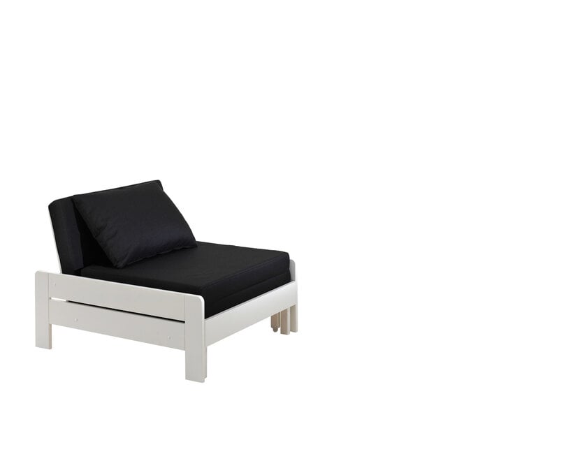 Hoogslaper met bureau en zetelbed Wit PINO