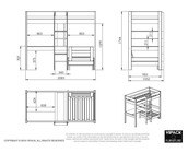 Hoogslaper met bureau en zetelbed Wit PINO