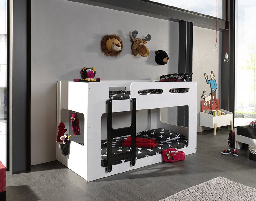 Stapelbed Luca Wit  - 90x200cm