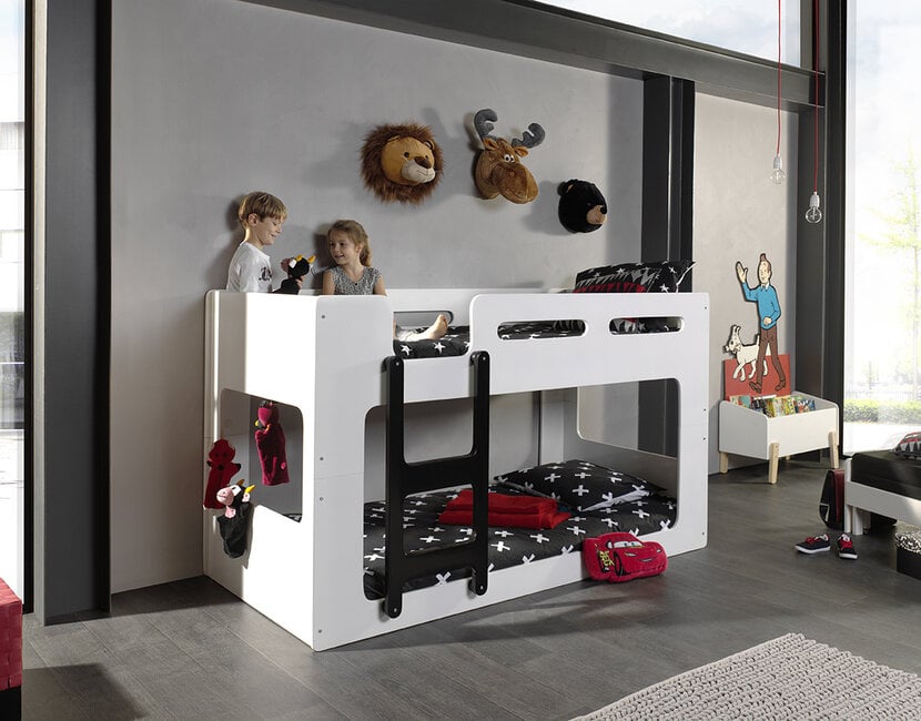 Stapelbed Luca Wit  - 90x200cm