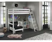 Hoogslaper met zetelbed Wit PINO - 90x200cm