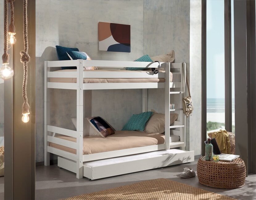 Stapelbed Wit PINO  - 180 cm hoog