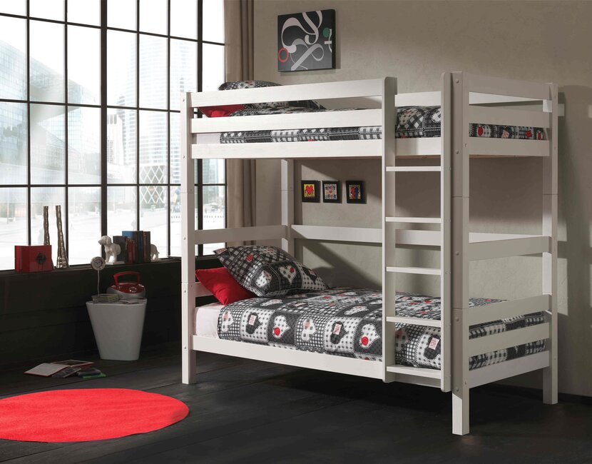 Stapelbed Wit PINO  - 180 cm hoog