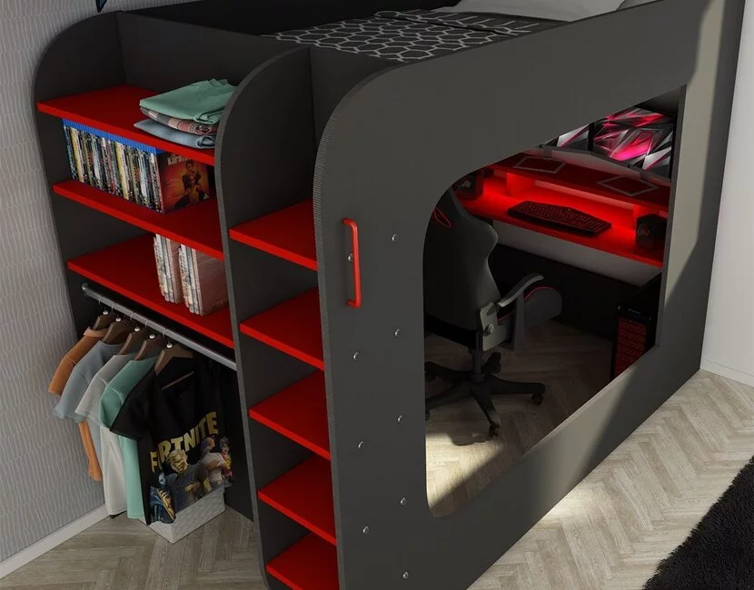 The Cube Gamingbed 120x200 - Antraciet