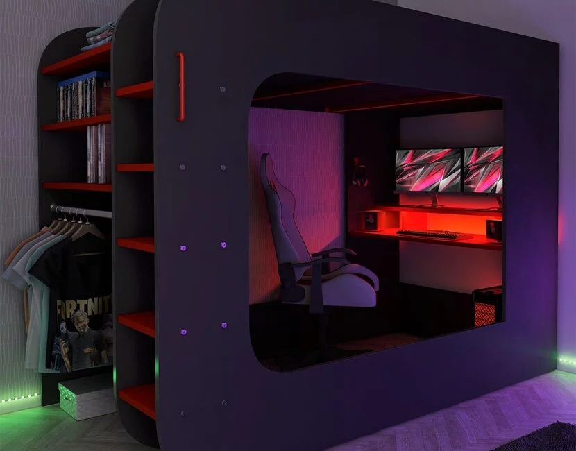 The Cube Gamingbed 120x200 - Antraciet