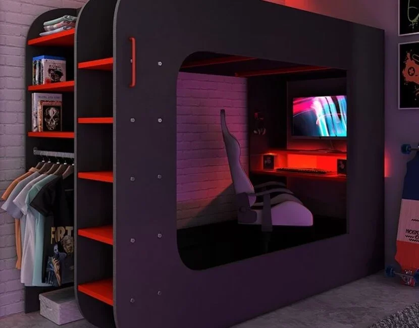 The Cube Gamingbed 90x200 - antraciet