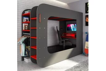 The Cube 90x200 - Antraciet