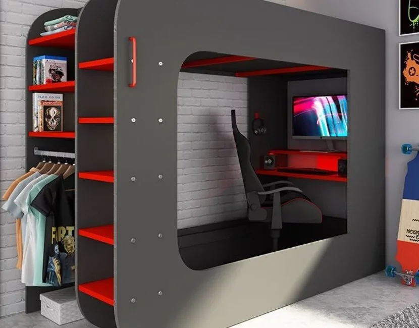 The Cube Gamingbed 90x200 - antraciet