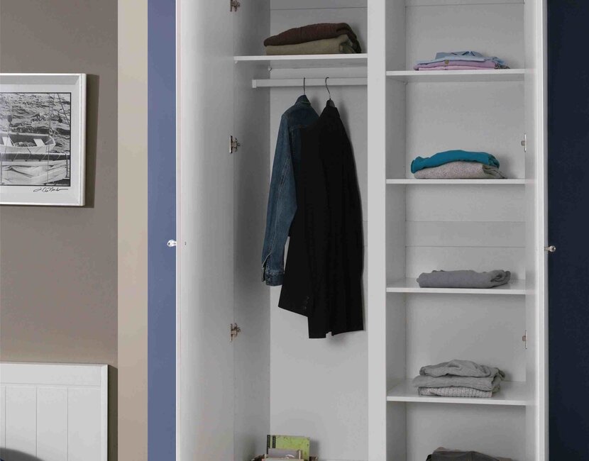 2-Deurs kledingkast Lara wit