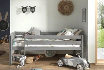 Halfhoogslaper Pino Grijs 90x200cm