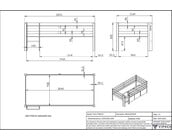 Halfhoogslaper Pino - Grijs - 90x200cm - met 3 lades (variant 5)