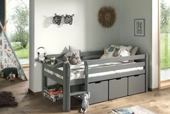 Halfhoogslaper Pino Grijs 90x200cm