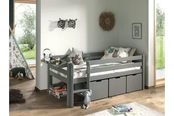 Halfhoogslaper Pino Grijs 90x200cm