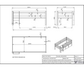 Halfhoogslaper Pino - Wit - 90x200 - met glijbaan, 2 lades en bedplank (variant 4)